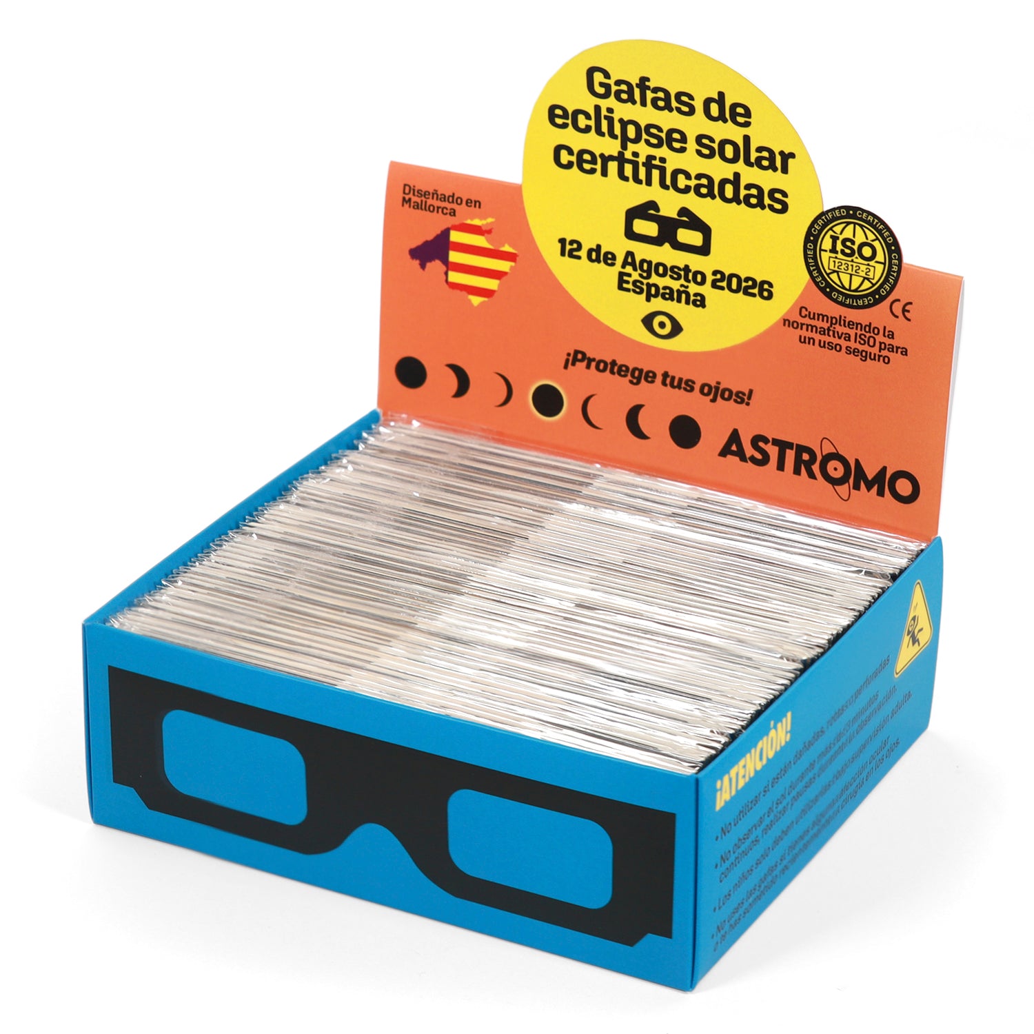 PACK OF 200 SOLAR ECLIPSE GLASSES FOR EVENTS