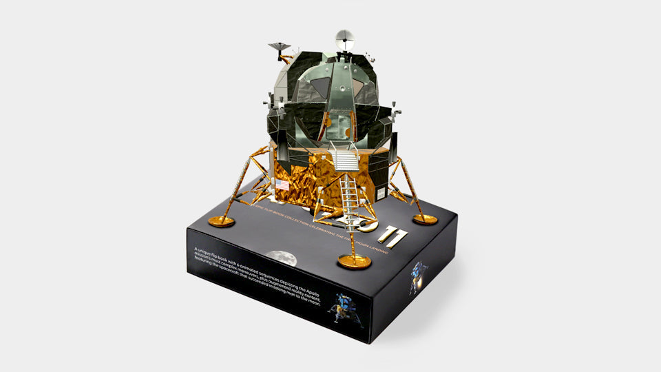 Flip book Apollo 11 by Flipboku with Augmented Reality. Space Gift with original NASA footage.