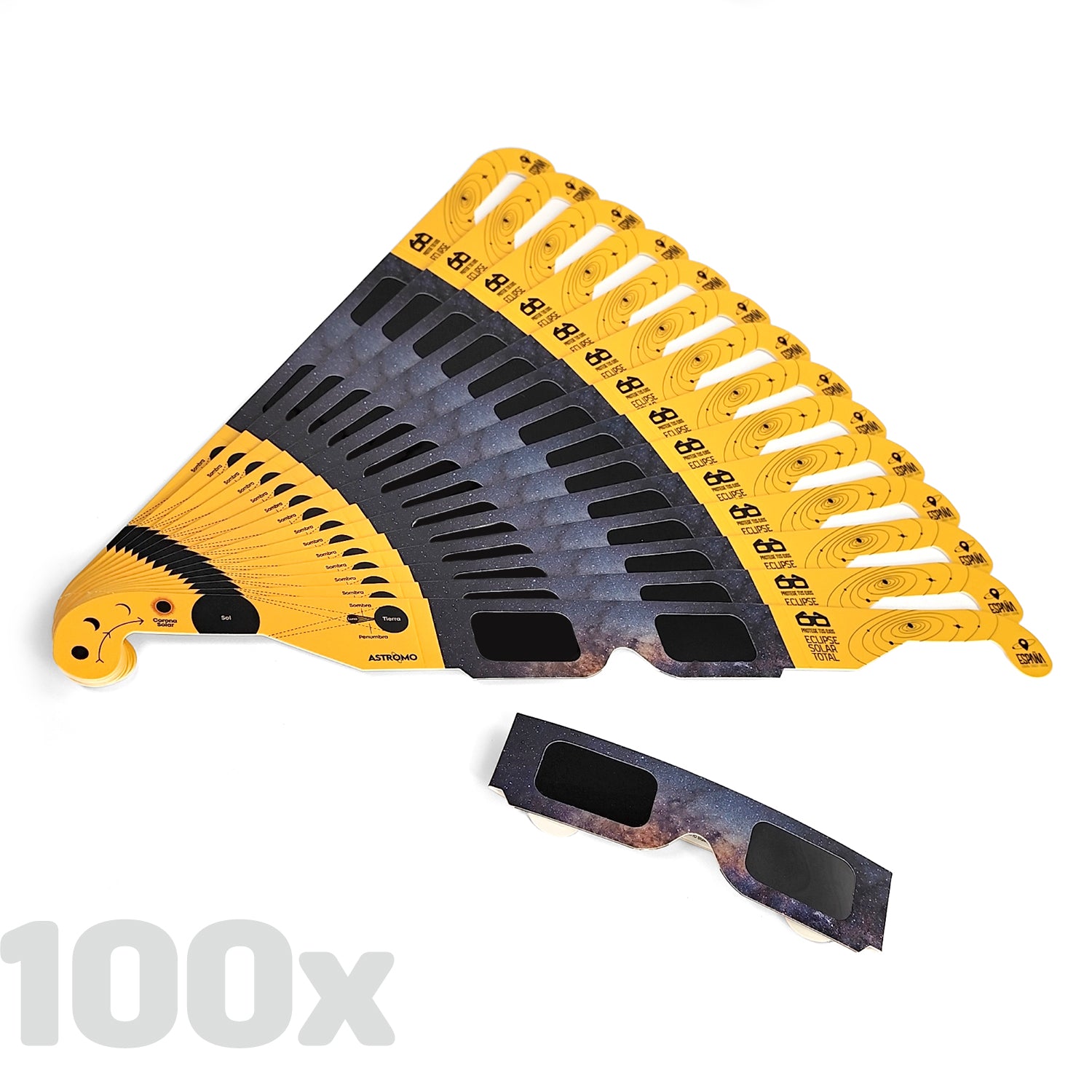 PACK DE 100 GAFAS DE ECLIPSE SOLAR PARA EMPRESAS