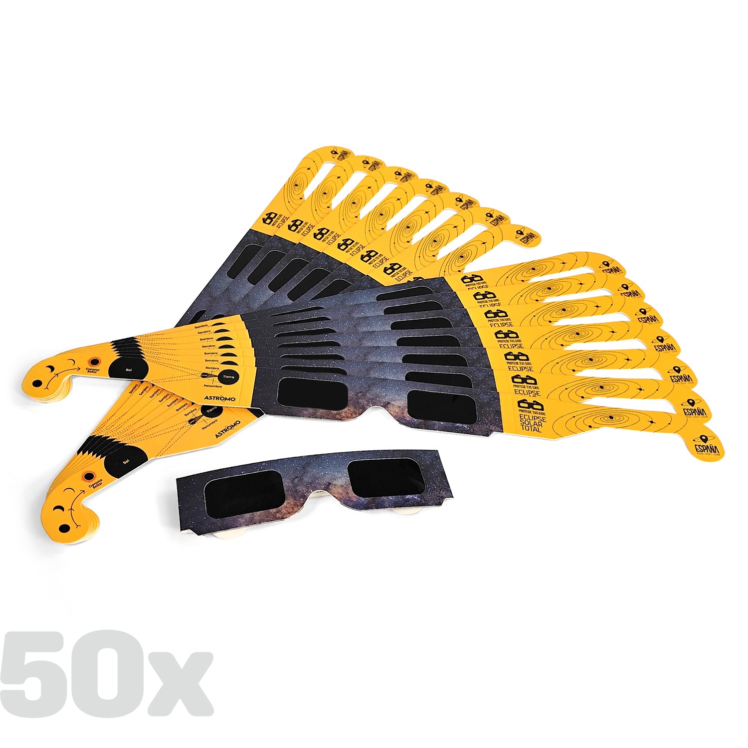 PACK OF 50 SOLAR ECLIPSE GLASSES FOR GROUPS