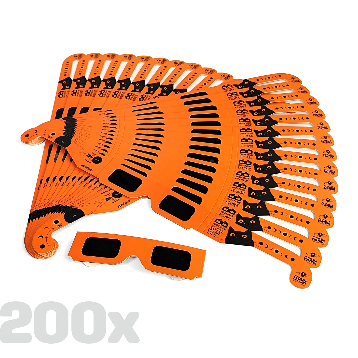 PACK DE 200 GAFAS DE ECLIPSE SOLAR PARA EVENTOS