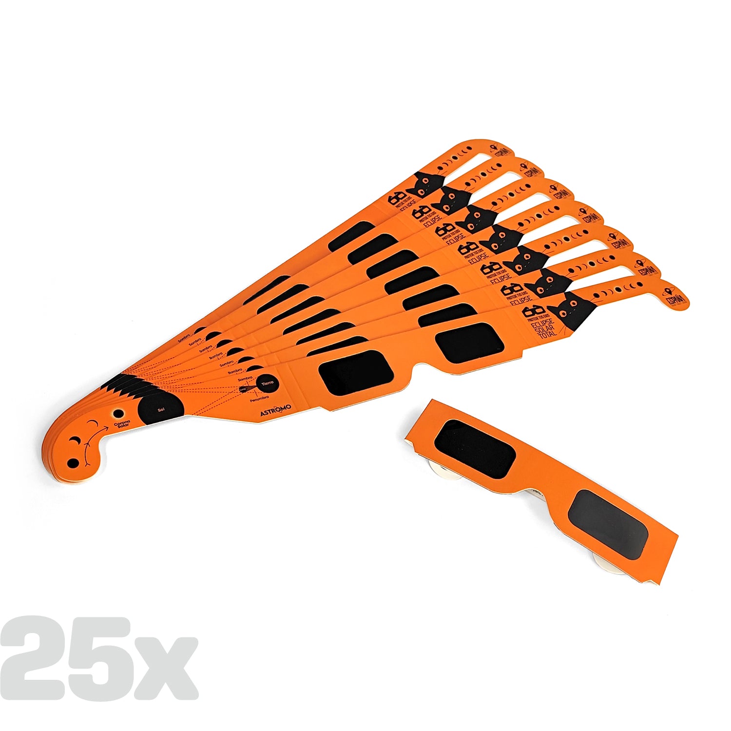 PACK DE 25 GAFAS DE ECLIPSE SOLAR HOMOLOGADAS