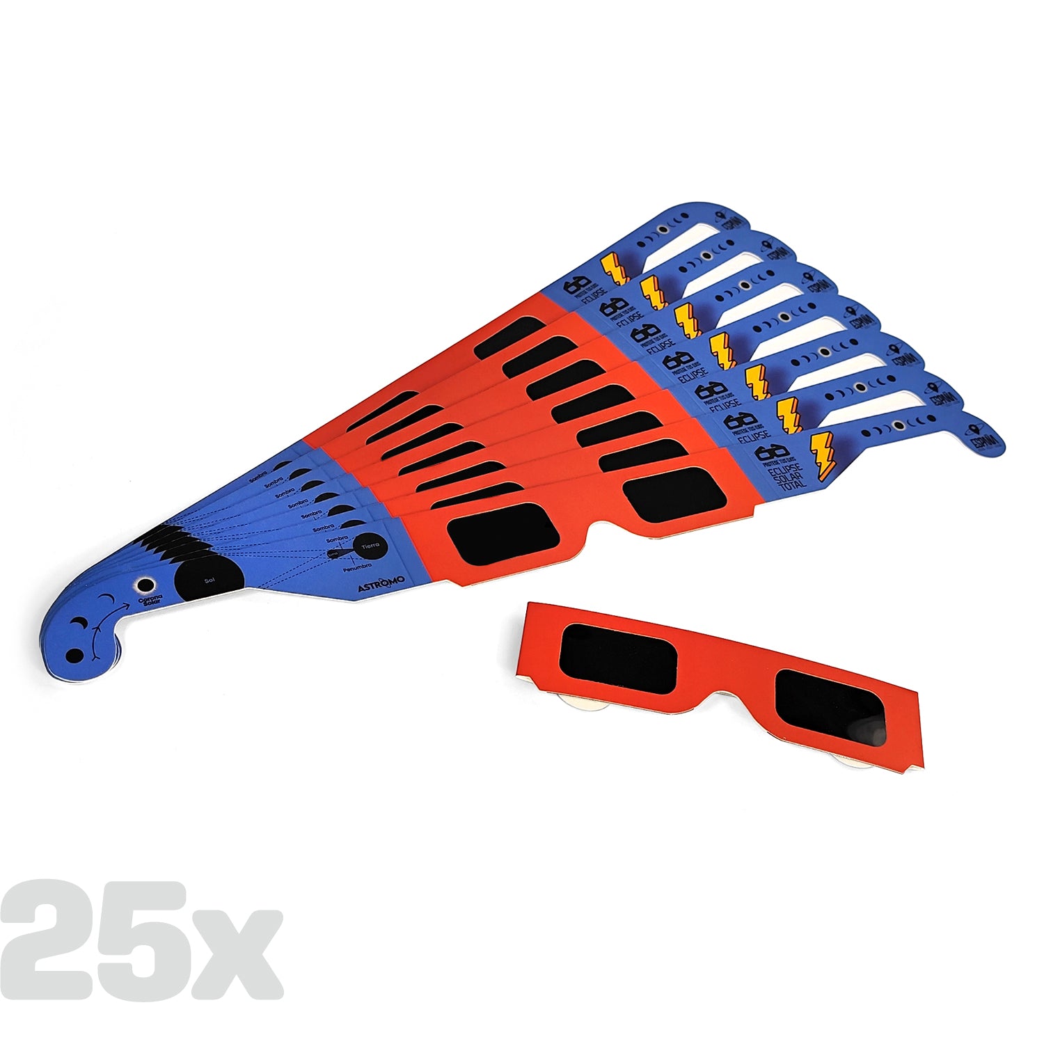 PACK DE 25 GAFAS DE ECLIPSE SOLAR HOMOLOGADAS
